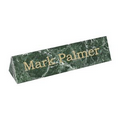 Triangle Nameplate - Jade Green